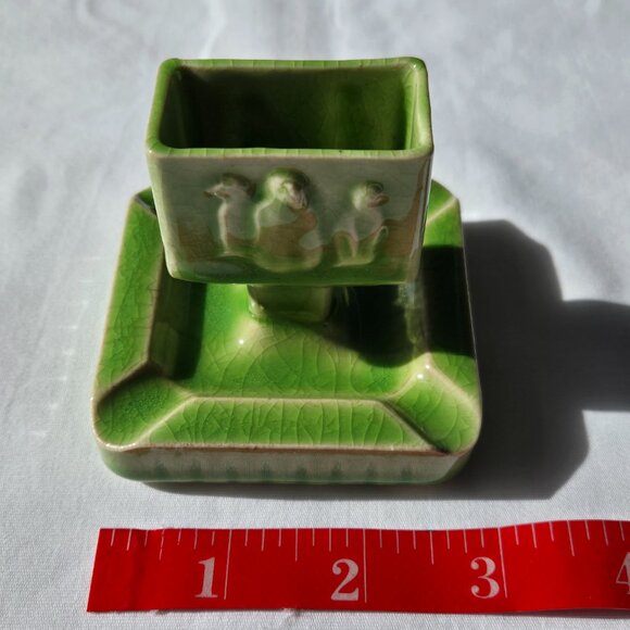 Vintage Ceramic Ashtray with matchbox holder - Picture 4 of 6